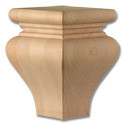 4 5/8 in. Square Tulip Foot Maple 1ea
