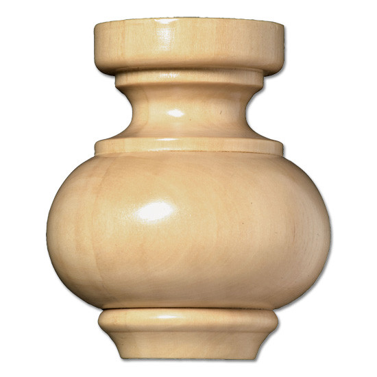 4 1/2 in. Traditional Bun Foot 1ea 10bx Cherry