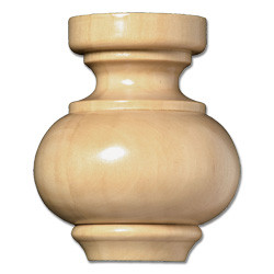 4 1/2 in. Traditional Bun Foot 1ea 10bx Maple