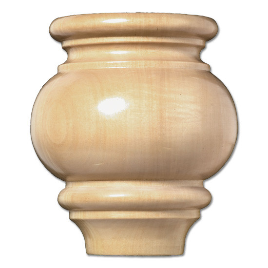 5 3/8 in. Trad Split Bun Foot 1ea Cherry