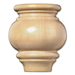 5 3/8 in. Trad Split Bun Foot 1ea Cherry