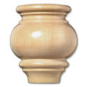 5 3/8 in. Traditional Bun Foot 1ea 6bx Maple