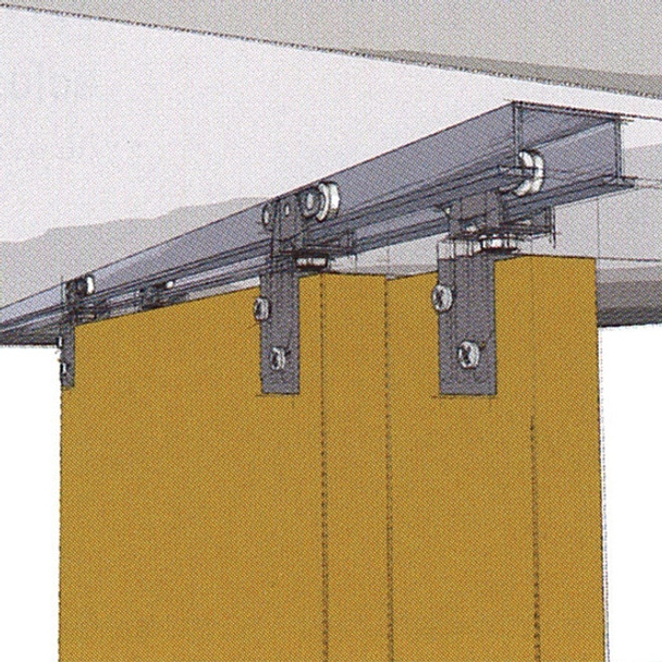 TopLine 72-138 Double Door Hardware Kit & 96 in. Track 1