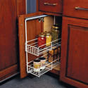 White Base Cabinet Organizer Door Mount 1-3/8 x 25 x 22