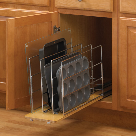 Tray Divider Roll-Out, 9" Wide, Frosted Nickel