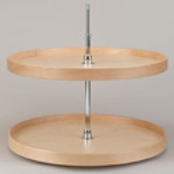 Full Circle, Natural Wood, 2 Shelf Lazy Susan, 32"