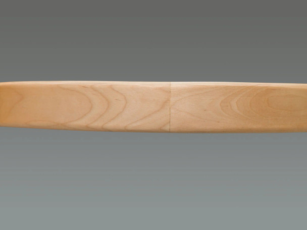 Kidney Shape Natural Wood Single Shelf Susan with Bearing, 32"
