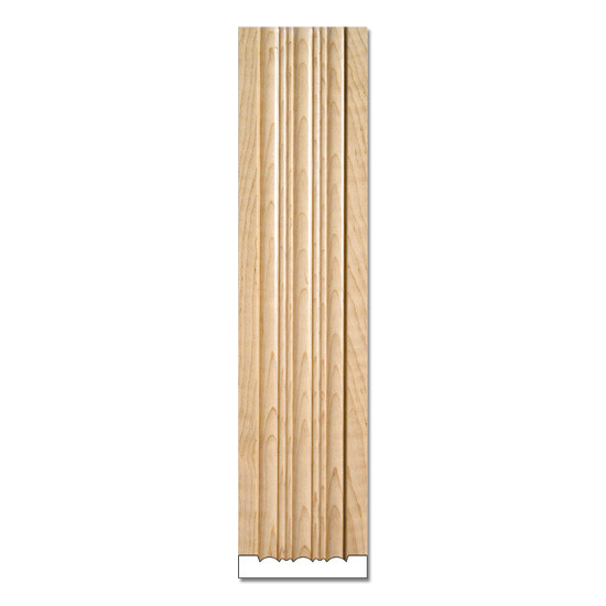 Cherry Reeded Pilaster- 4 1/4"