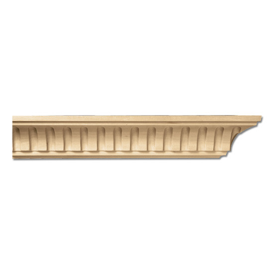Maple Fluted Crown Moulding- 3 1/2"