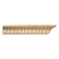 Maple Fluted Crown Moulding- 3 1/2"