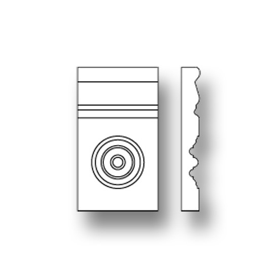 Poplar Plinth Block- 1 X 4 1/2 X 8