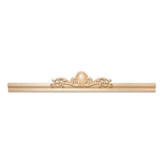 84 in. Lg Scrolled Acanthus Pediment Cherry 1ea 2bx