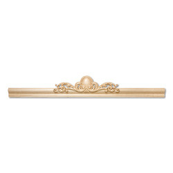 84 in. Lg Scrolled Acanthus Pediment Cherry 1ea 2bx