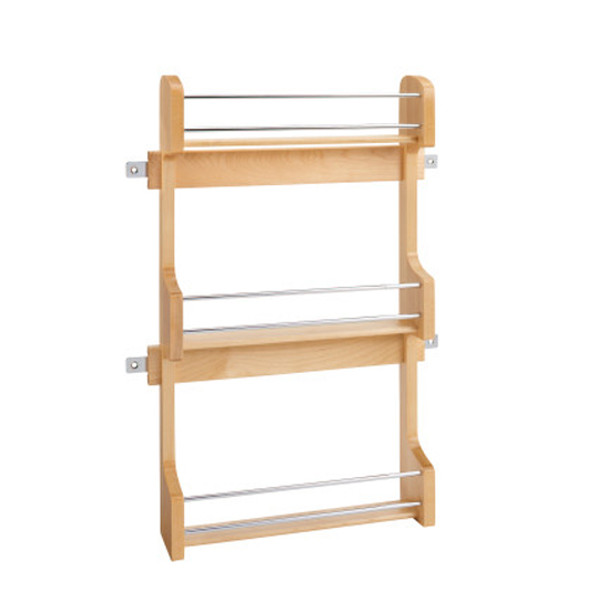 Door Mount Spice Rack for 18" Wall Cabinet Natural Wood Maple