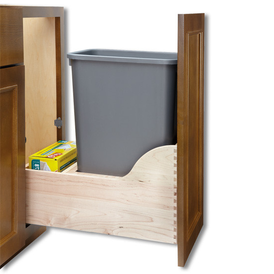 Single 35 Qt Soft Close Waste Container