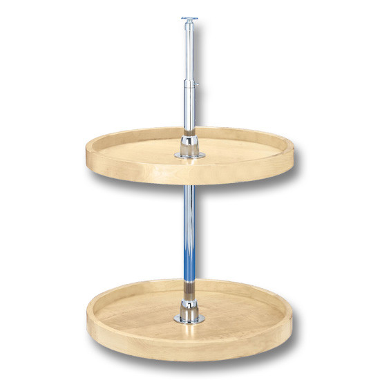 Full Round, Banded Wood, 2 Shelf Susan, 32"