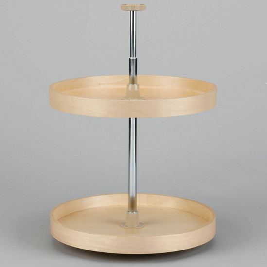 Full Round, Banded Wood, 2 Shelf Susan, 20"