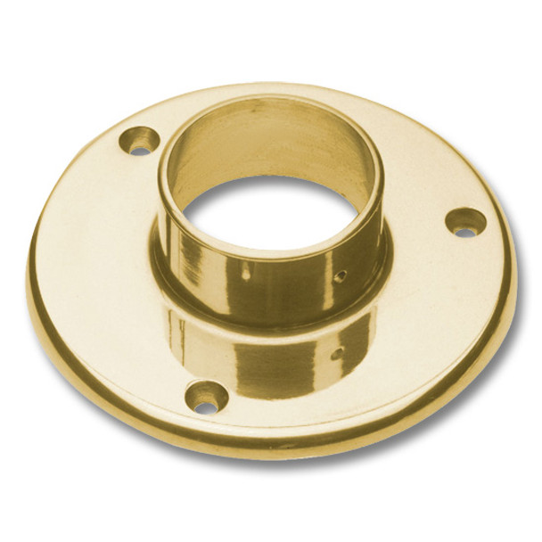 FLANGE, FLOOR, 2" X 5" Polished Brass