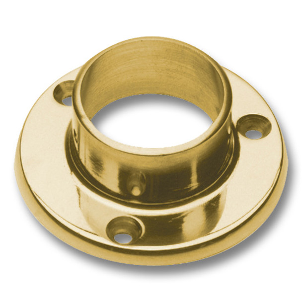 FLANGE, WALL, 1.5" X 3" Polished Brass