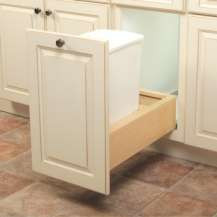 Soft-Close Wood Under-Mount, Single, 35qt, White