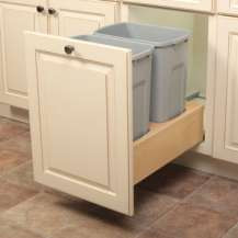 Soft-Close Wood Under-Mount, Double, 27qt, Platinum