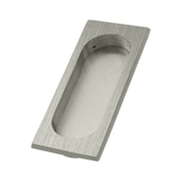 Flush Pull, Large, 4"x 13/4"x7/16", Satin Nickel