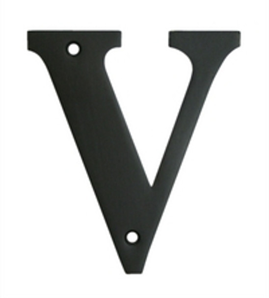 4'' Residential Letter V, Satin Nickel