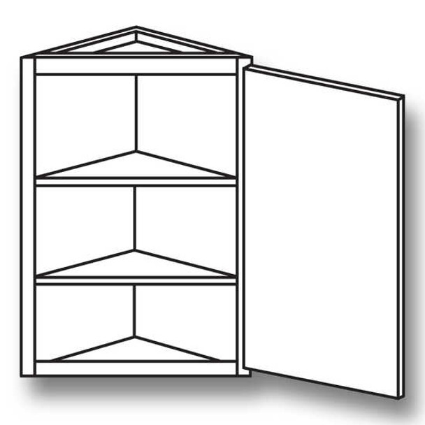 Wall Angled End 12 W X 36 H X 12 D - Yarmouth Series by JSI