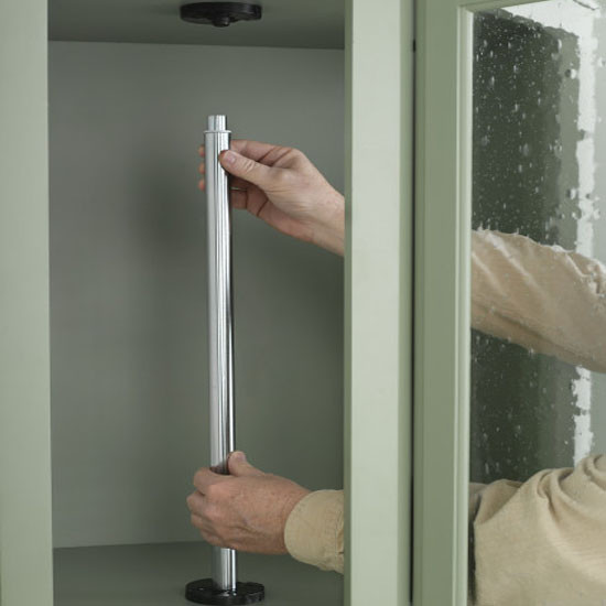 18" Value Line Lazy Susan 3-Shelf Set 38-46 " Tall White Polymer