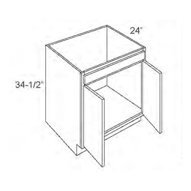 Sink Base 27 W X 34-1/2 H X 24 D - Nexus Collection - Frost by Fabuwood