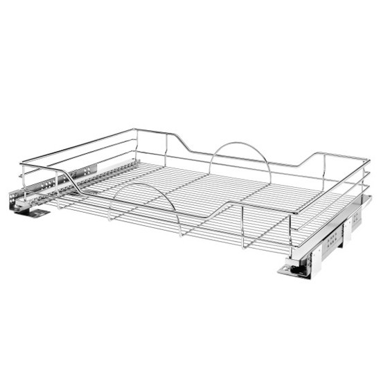 Rev-A-Shelf 33'' Pullout Basket with Soft-Close, Chrome , Wire