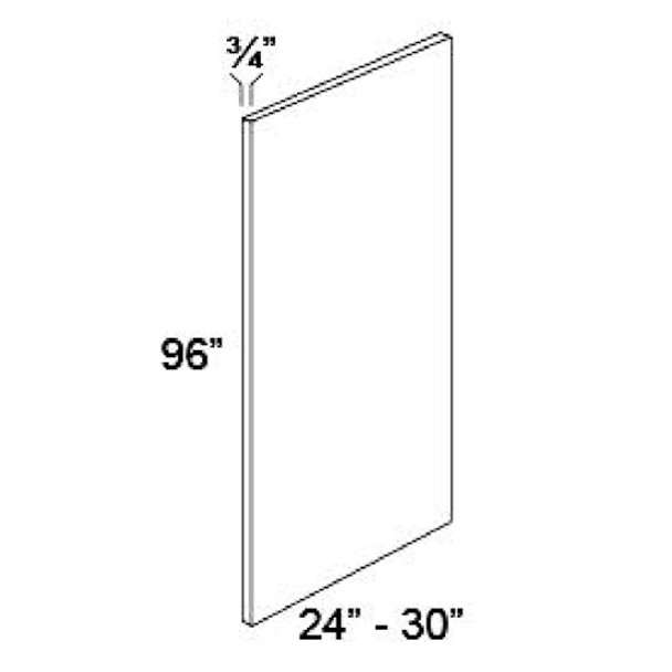 Panel - Refrigerator End 3/4 W X 96 H X 30 D - Galaxy Collection - Frost by Fabuwood