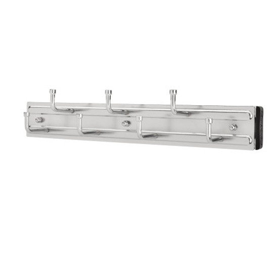 12" Belt/Scarf Organizer, Side Mounted Pullout, Chrome Finish