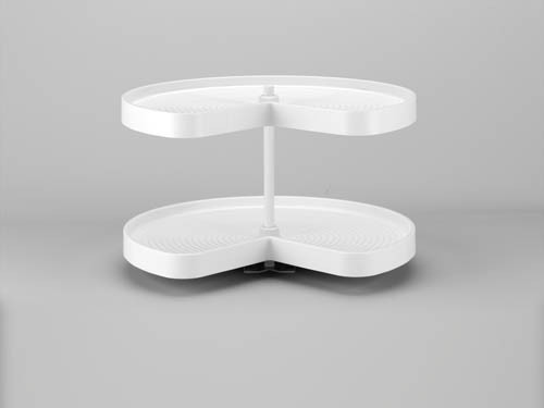 24" LD Polymer 2 Shelf Set Bottom Mount Almond