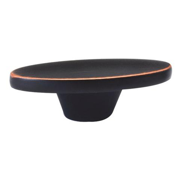 1-5/8"" X 15/16"" Luna Cabinet Knob, Oval Vintage Bronze