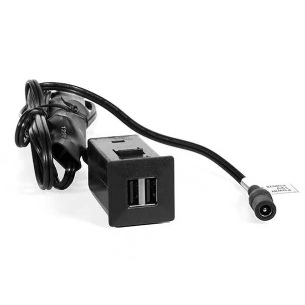 USB Charger, Dual, Square, Black