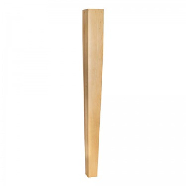 Tapered Wood Post (Island Leg) 3-1/2" x 3-1/2" x 35-1/2", Maple