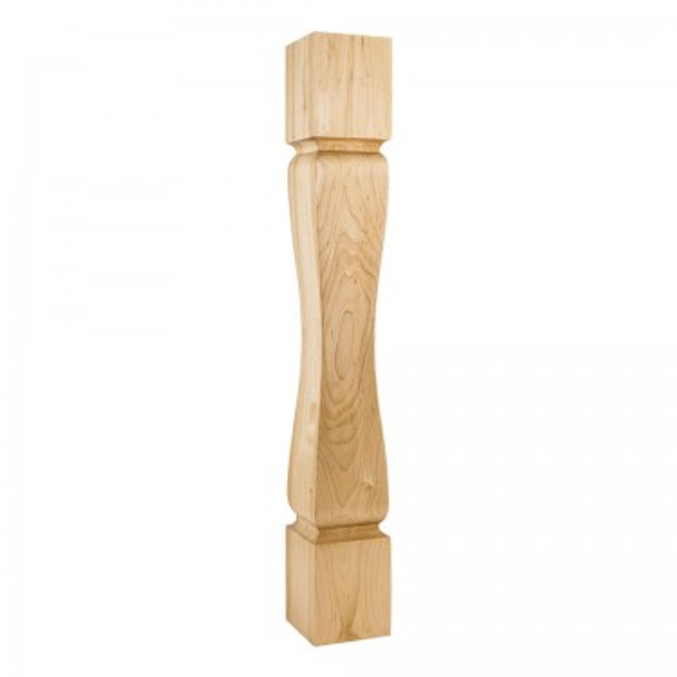 Turned Transitional Post 5" x 35-1/2", Rubberwood