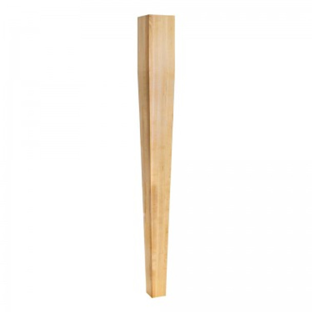 Four Sided Tapered Wood Post 3-1/2" X 3-1/2" X 35-1/2", Oak