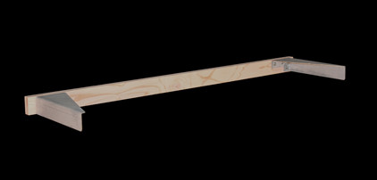 Floating Shelf, 36"L x 10"D x 2.5"T, Unfinished Red Oak