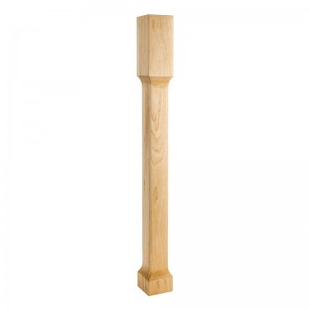 Post with Cove Cut Out 3-1/2" Square x 35-1/2", Hard Maple