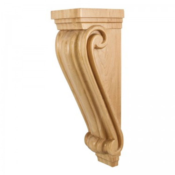 Traditional Wood Corbel, Large 6-3/4" x 7-5/8" x 22", Cherry