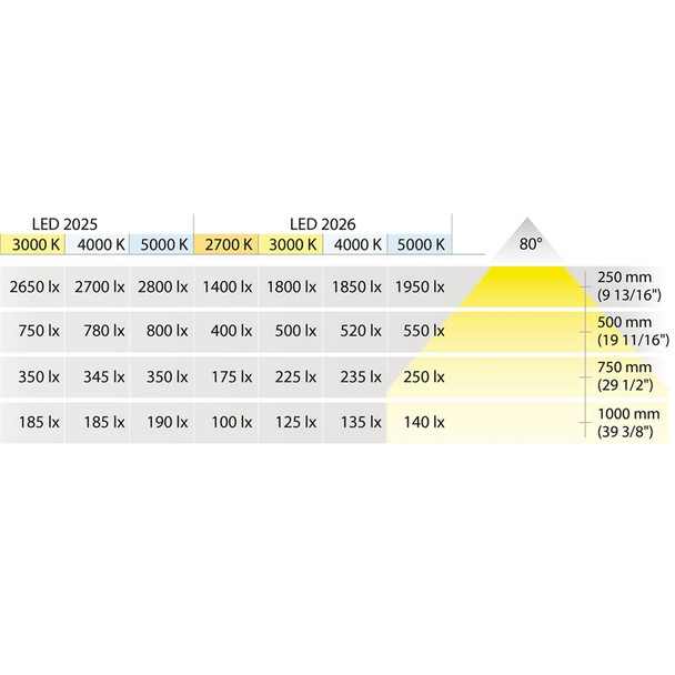 2025 Series LED Puck Light,  Recess or Surface Mounted 6
