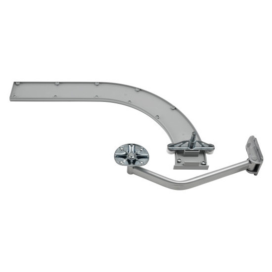 Single-Tier Gray Organizer for 21 In. Opening Blind Corner Cabinets, Right Door/Blind Left