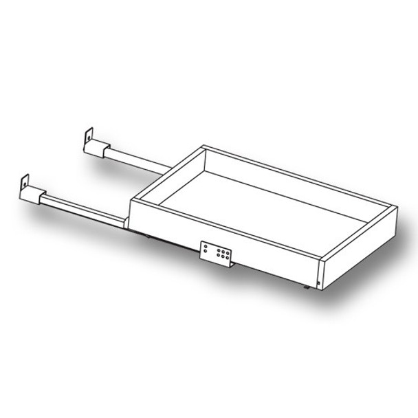 Rollout Drawer - Galaxy Nickel by Fabuwood (for B24 and 24" pantry)