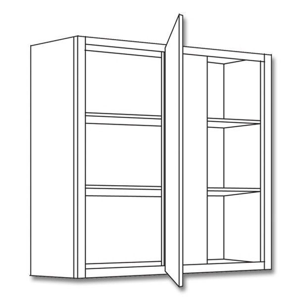 Wall Blind Corner 36-39 W X 30 H X 12 D - Galaxy Nickel by Fabuwood (installs at 36-39" wide)