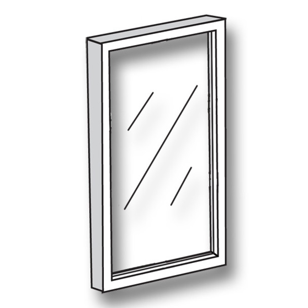 Wall w/ Glass Door 18 W X 36 H X 12 D - Essex Lunar Series by JSI (Glass Included)