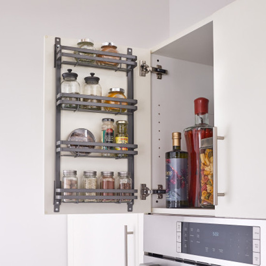 Flat Wire Door Mount Spice Organizer for Wall 12” Orion Gray