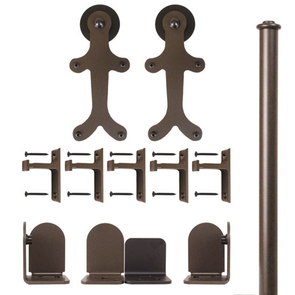 QG Rolling Door GingerBread Hardware Long Bracket Kit Oil Rubbed Bronze