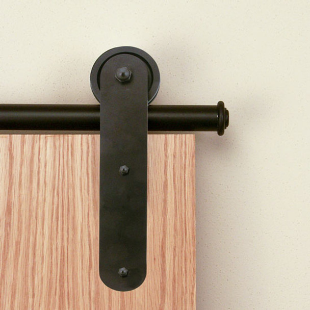 Stick 8-Ft. Rolling Door Hardware Long Bracket Kit, Black